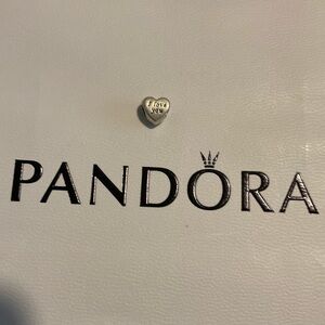 Pandora I love you heart charm